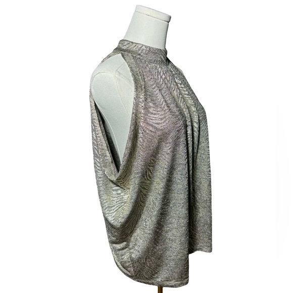 Anthropologie Nadia Shimmer Zebra Halter Top - Picture 6 of 6